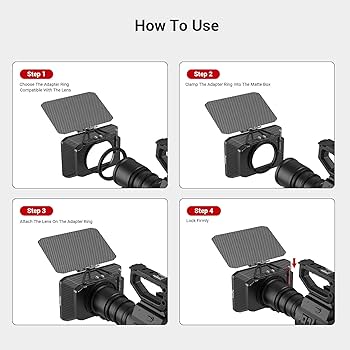 ビデオカメラ SmallRig Matte Box 2660 + Adapter Rings SmallRig Lightweight Matte Box 2660
